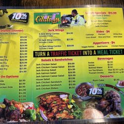 Caribbean Citations - Menu