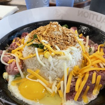 Sizzling Lunch - Garlic Beef Pepper RIce with Cheese and Egg - Japanese Near Me - Goleta, California