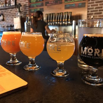 More Brewing - A flight of four - Brewpubs Near Me - Villa Park, Illinois
