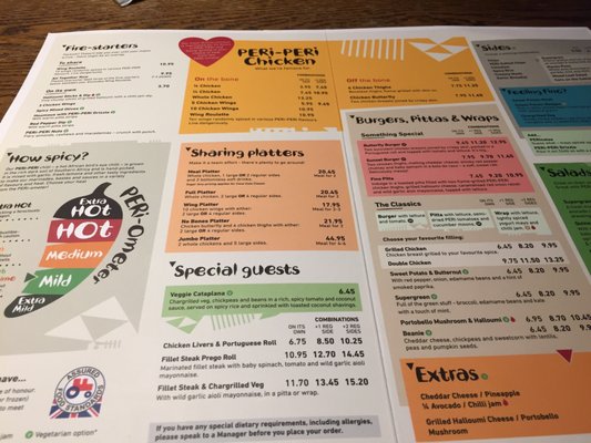 Menu photo 5 Nando's Rugby, WAR