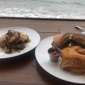 Moonshadows - Chicken and mashed potatoes, and ahi tuna sandwich - Seafood Near Me - Malibu, California Moonshadows - Chicken and mashed potatoes, and ahi tuna sandwich - Seafood Near Me - Malibu, California