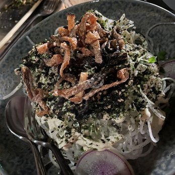 CanoeHouse - Radish Salad with Crispy Salmon Skin - Japanese Near Me - Kamuela, Hawaii