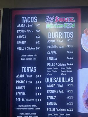 Menu photo 3 El Sauz Tacos Glendale, CA