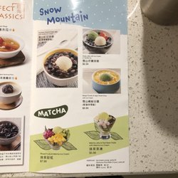 Honeymoon Dessert - Menu