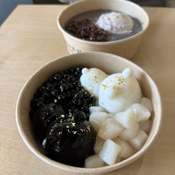 Miro Mochi - Taro Paste + Milk Mochi + Red Bean + Black sesame Grass jelly Bear + coconut Bear + boba + taro balls + milk mochi - Bubble Tea Near Me - Rowland Heights, California