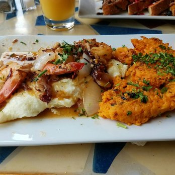 Batter & Berries - Garlic shrimp omelette with sweet potato hash browns! Yum! - Breakfast & Brunch Near Me - Chicago, Illinois Batter & Berries - Garlic shrimp omelette with sweet potato hash browns! Yum! - Breakfast & Brunch Near Me - Chicago, Illinois