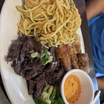 Perilla - garlic noodles with beef and imperial rolls - Vietnamese Near Me - San Francisco, California
