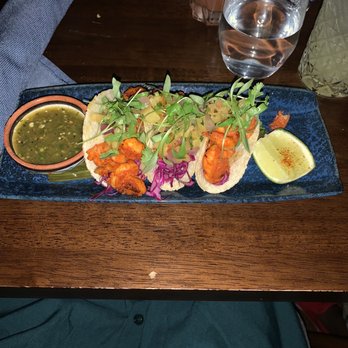 Kahlo - Shrimp Al Pastor Taco, mocktail piña - New Mexican Cuisine Near Me - New York, New York
