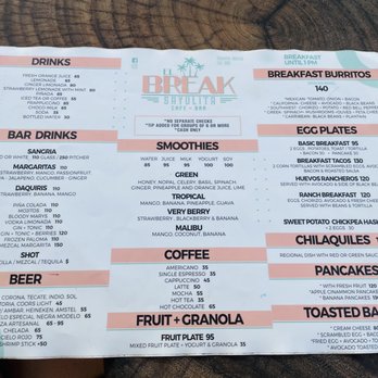 El Break Cafe - Menu 11/2022 - Juice Bars & Smoothies Near Me - Sayulita, NAY El Break Cafe - Menu 11/2022 - Juice Bars & Smoothies Near Me - Sayulita, NAY