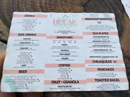 Menu photo 2 El Break Cafe Sayulita, NAY Menu photo 2 El Break Cafe Sayulita, NAY