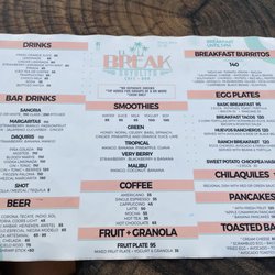 El Break Cafe - Menu 11/2022