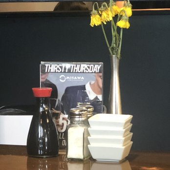 Misawa Sushi Bar - The flowers evidently missed thirsty Thursday ;) - Sushi Bars Near Me - Louisville, Kentucky