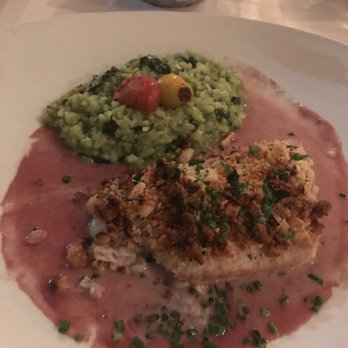 A Fish Called Avalon - Macadamia-crusted snapper with spinach risotto - Seafood Near Me - Miami Beach, Florida