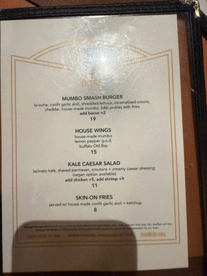 Menu photo 6 Shanklin Hall Washington, DC, DC