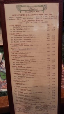 Menu photo 8 Mario's Italian Cafe Palm Desert, CA Menu photo 8 Mario's Italian Cafe Palm Desert, CA