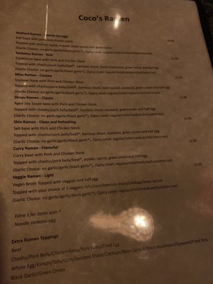 Menu photo 8 Coco’s Ramen Chico, CA