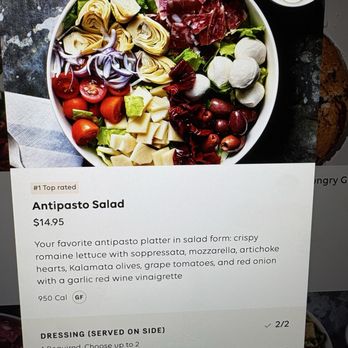 Wonder - Antipasto Salad online - Food Delivery Services Near Me - Cambridge, Massachusetts