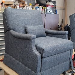 Rick's Custom Upholstery - Recovery of wall a way recliner.
