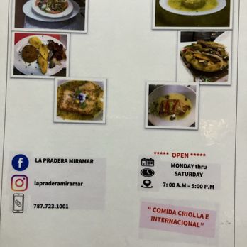 La Pradera - Lunch/Dinner (Almuerzo/Cena) Menu as of December 2024 page 2 - Breakfast & Brunch Near Me - San Juan, Puerto Rico