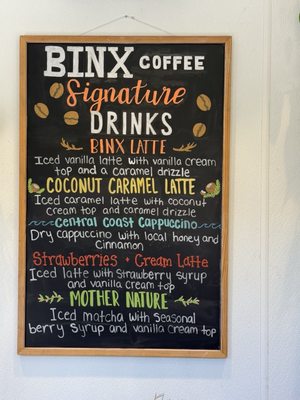 Menu photo 1 Binx Coffee Atascadero, CA