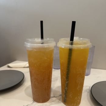 Somethin - Sparking Peach and Mango Lemonade - Korean Near Me - La Mirada, California Somethin - Sparking Peach and Mango Lemonade - Korean Near Me - La Mirada, California