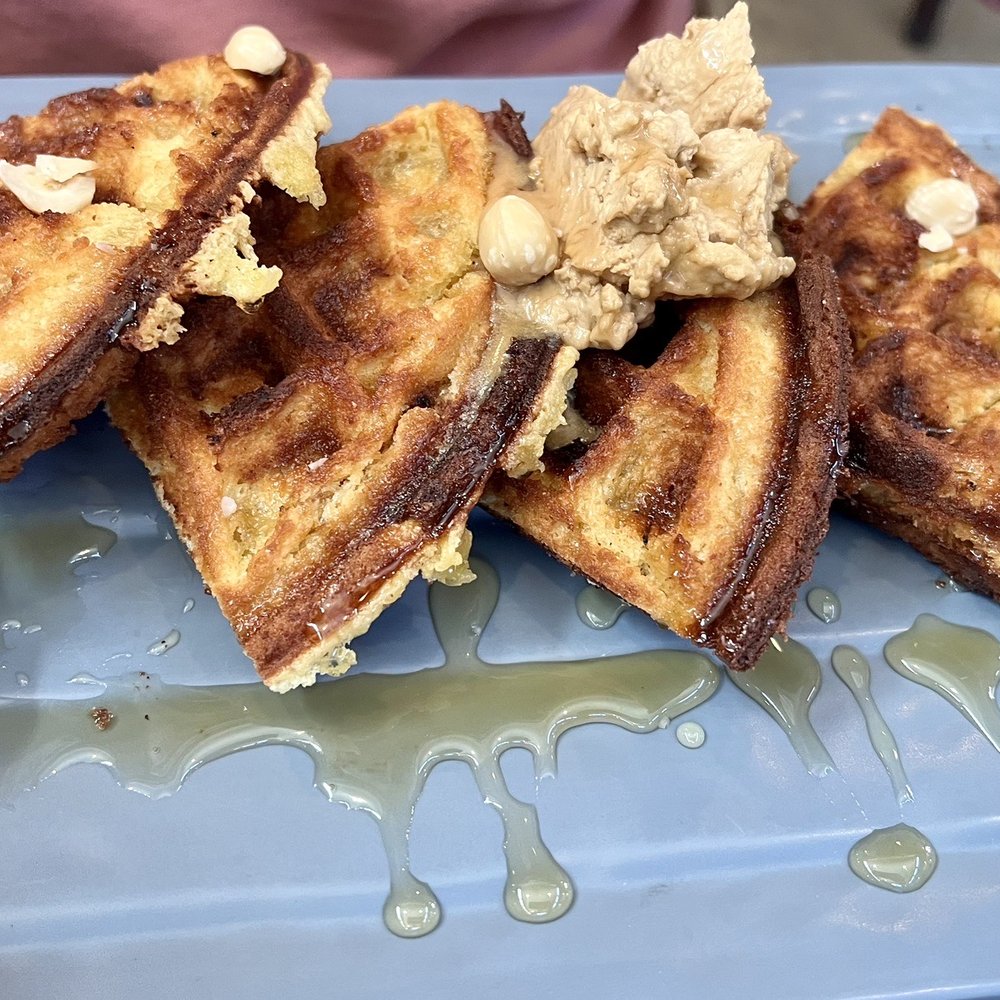 Hecks - banana bread waffles - Breakfast & Brunch Near Me - Cleveland, Ohio