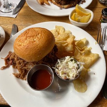 Biltmore Stable Cafe - Pulled pork gluten free bun sandwich - American Near Me - Asheville, North Carolina Biltmore Stable Cafe - Pulled pork gluten free bun sandwich - American Near Me - Asheville, North Carolina