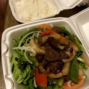 Pho House - Shaken beef! So good!!!! Comes with rice and lettuce (salad?). Delicious stir fry, amazing flavors. - Vietnamese Near Me - Oceanside, California