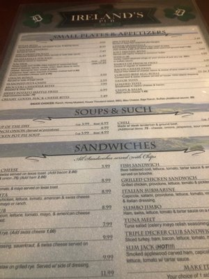 Menu photo 3 Ireland's Pub Clinton Township, MI Menu photo 3 Ireland's Pub Clinton Township, MI