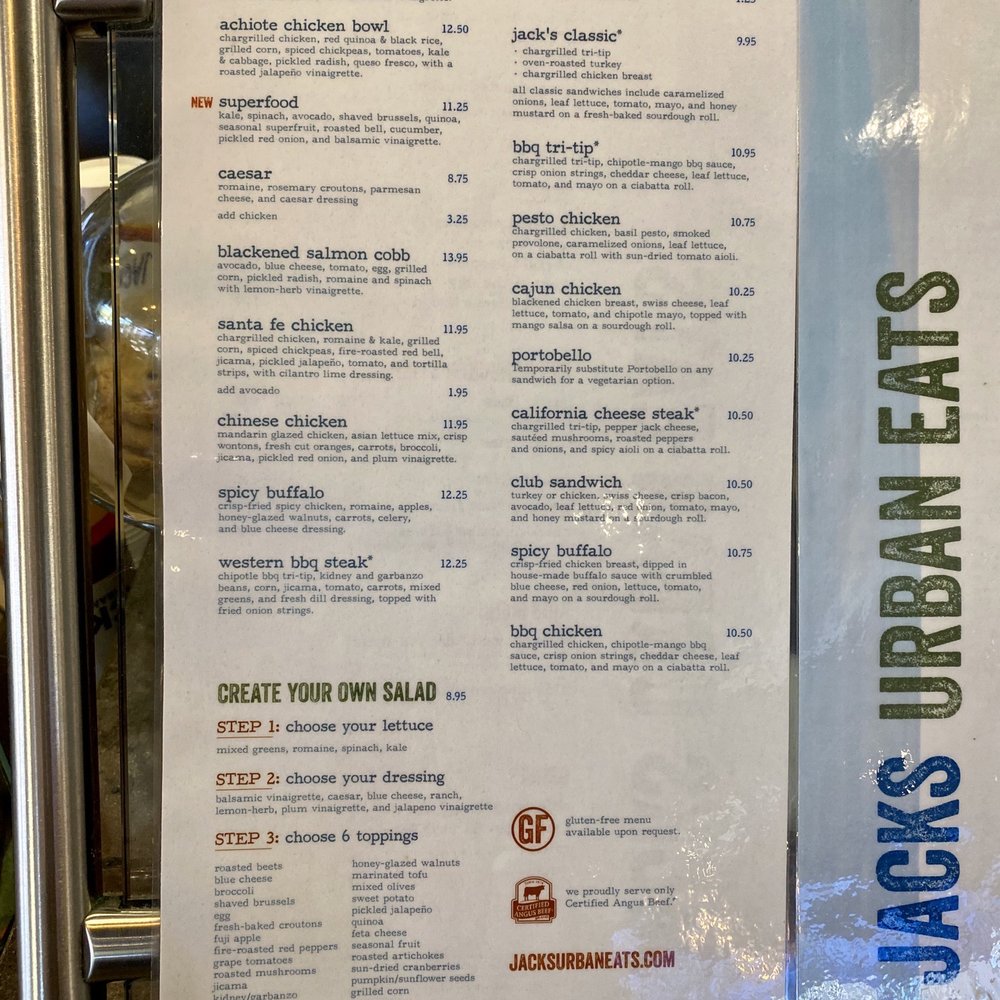 Jacks Urban Eats - 06.03.20 salads and sandwiches menu - American Near Me - Roseville, California Jacks Urban Eats - 06.03.20 salads and sandwiches menu - American Near Me - Roseville, California