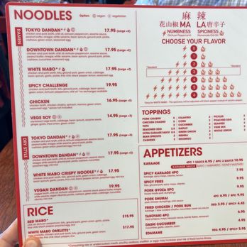 Killer Noodle - Menu - Ramen Near Me - Los Angeles, California