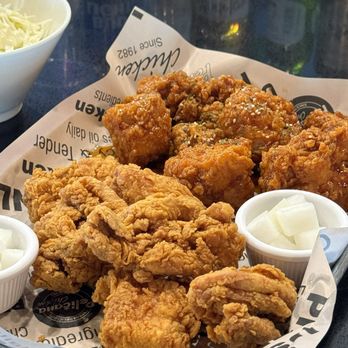Pelicana Chicken - Irvine - Half seasoned and half fried boneless crispy chicken - Chicken Wings Near Me - Irvine, California Pelicana Chicken - Irvine - Half seasoned and half fried boneless crispy chicken - Chicken Wings Near Me - Irvine, California
