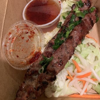 Pho Saigon House - Grilled Beef Skewers with green onion and a side of sweet n sour sauce.. delicious! - Vietnamese Near Me - Tacoma, Washington Pho Saigon House - Grilled Beef Skewers with green onion and a side of sweet n sour sauce.. delicious! - Vietnamese Near Me - Tacoma, Washington