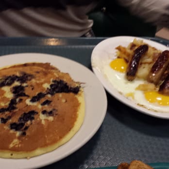 Jim's Deli - Farmer's special- 2 blueberry pancakes with eggs sausage and home fries - Delis Near Me - Brighton, Massachusetts Jim's Deli - Farmer's special- 2 blueberry pancakes with eggs sausage and home fries - Delis Near Me - Brighton, Massachusetts