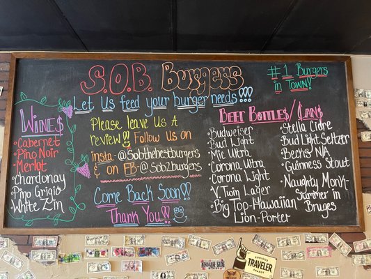 Menu photo 2 SOB Burgers Bradenton, FL