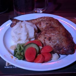 The giant chicken dinner with mediocre sides The giant chicken dinner with mediocre sides