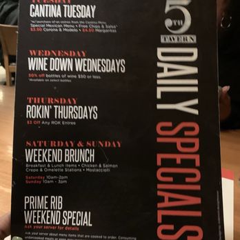 5th Tavern - Daily Specials Tuesday through Sunday - New American Near Me - Bloomfield Hills, Michigan