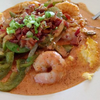 Cafe Strudel - Shrimp and grits done right. - New American Near Me - West Columbia, South Carolina