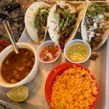 El Paso Tacos & Tequila - The 3 tacos. And some nice sopa and rice side. - Tacos Near Me - Augusta, Georgia El Paso Tacos & Tequila - The 3 tacos. And some nice sopa and rice side. - Tacos Near Me - Augusta, Georgia