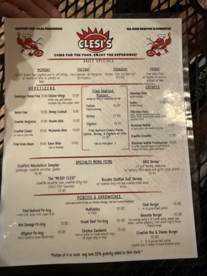 Menu photo 4 Clesi's Restaurant & Catering New Orleans, LA Menu photo 4 Clesi's Restaurant & Catering New Orleans, LA