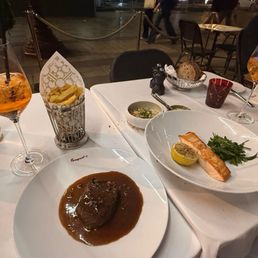 Salmon and filet mignon stake Salmon and filet mignon stake