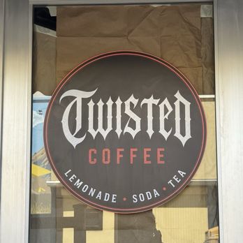 Twisted Coffee - Front door/sign - Coffee & Tea Near Me - Bakersfield, California Twisted Coffee - Front door/sign - Coffee & Tea Near Me - Bakersfield, California