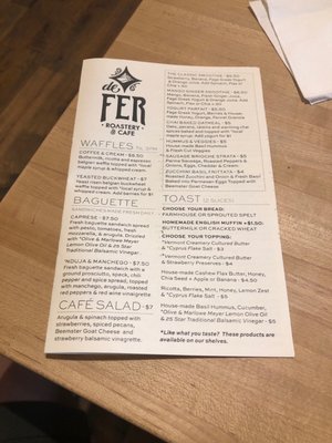 Menu photo 8 De Fer Coffee Pittsburgh, PA Menu photo 8 De Fer Coffee Pittsburgh, PA