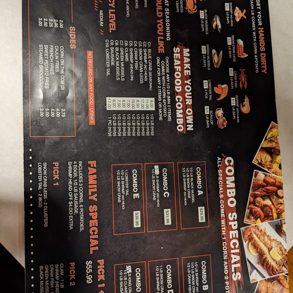 King Crab - Menu 2/28/22 - Seafood Near Me - Orlando, Florida