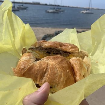 Marvelous Muffins - Sausage egg cheese croissant $6.50 - Bakeries Near Me - San Diego, California