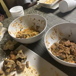 Egusi soup and okra soup