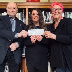 Ulster Savings Bank - Our Phoenicia Manager presenting charitable grant funds to Olive Free Library.