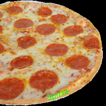 5pizza - a pepperoni pizza on a plate - Pizza Near Me - Aurora, Illinois