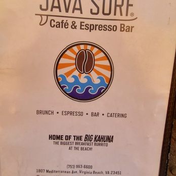 Java Surf Cafe & Espresso Bar - Menu 9/21 - Breakfast & Brunch Near Me - Virginia Beach, Virginia