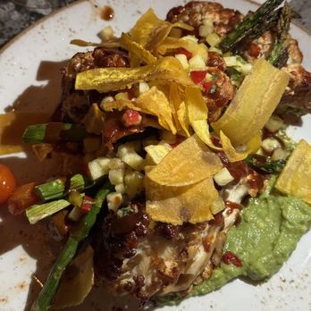Red Rooster Harlem - Jerk BBQ Cauliflower with asparagus - American Near Me - New York, New York